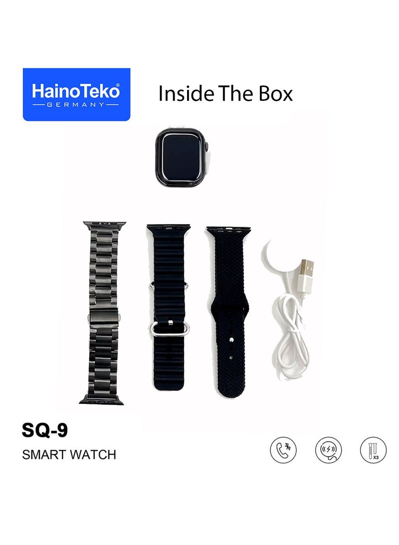 Haino Teko SQ9 AMOLED Display Smart Watch With 3 Pair Straps