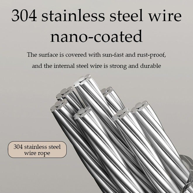 Retractable Clothesline for Indoor-Stainless steel Invisible Wall Hanging Rope