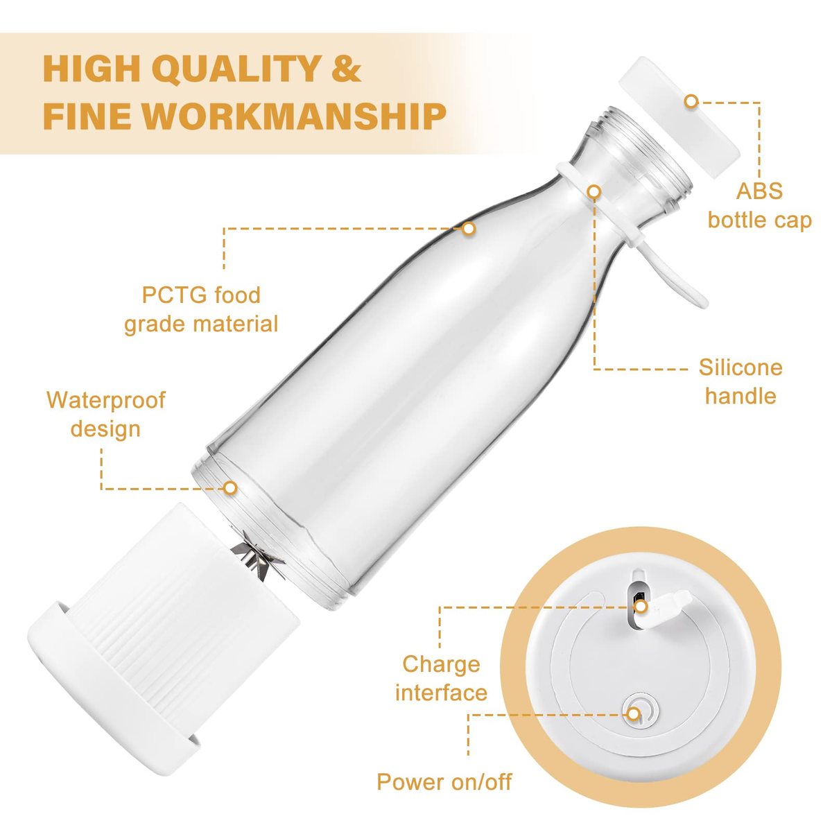 Mini Portable Electric 420Ml Juicer Cup