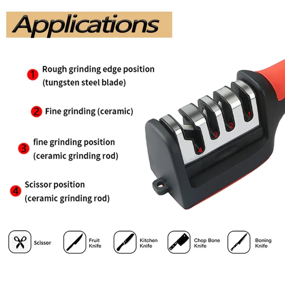 HomeEdge 4-in-1 Manual Knife Sharpener