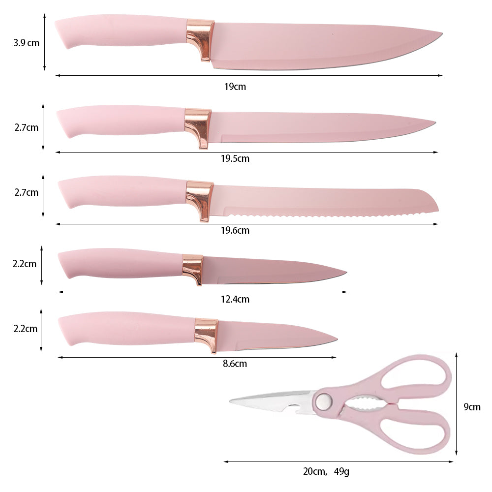 19 Pcs Kitchen Cooking Utensils and Knife Set with Block