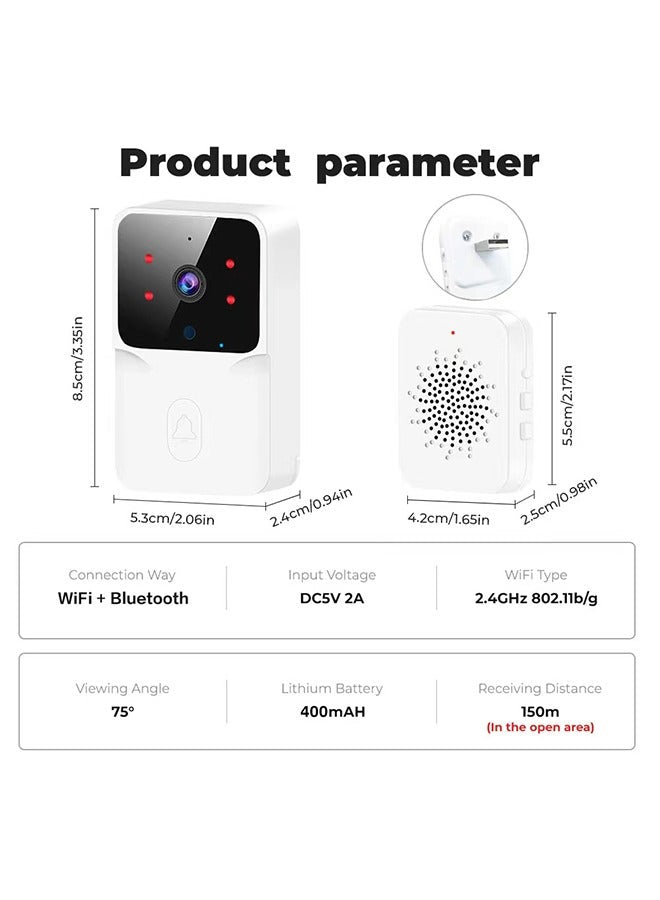 Home Smart Security Doorbell Two-Way Calls Camera - Easy Installation APP Control