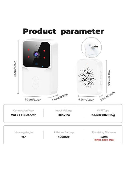 Home Smart Security Doorbell Two-Way Calls Camera - Easy Installation APP Control