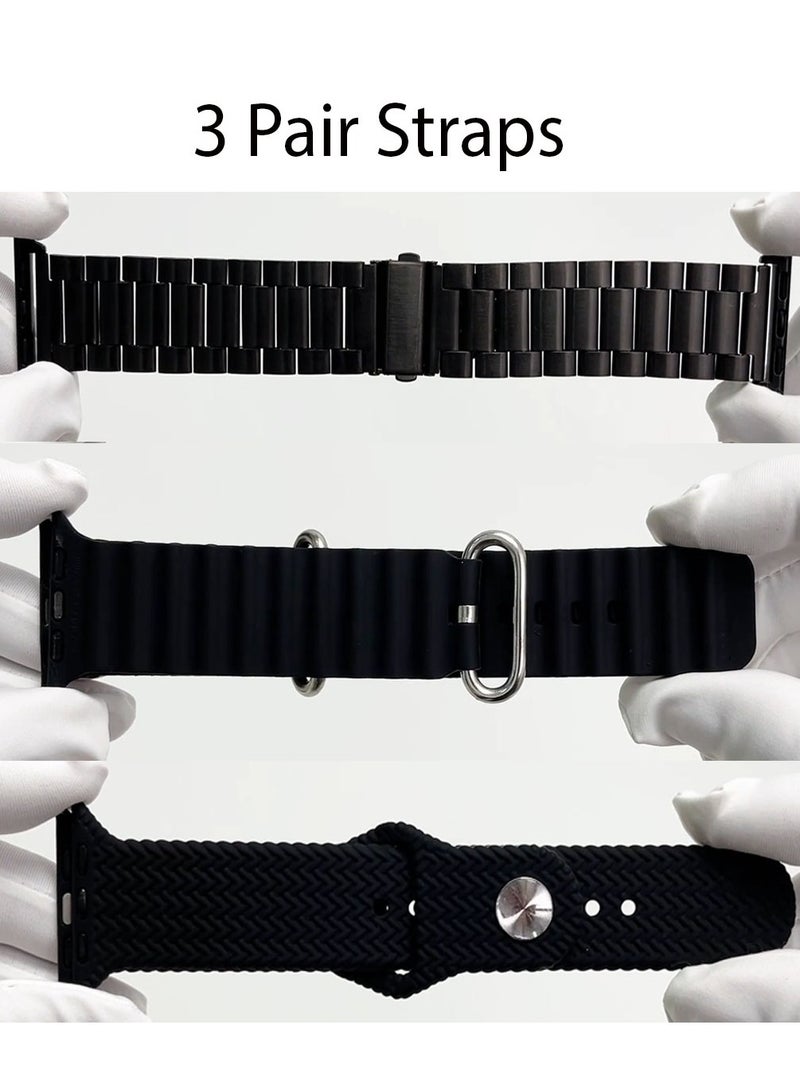 Haino Teko SQ9 AMOLED Display Smart Watch With 3 Pair Straps