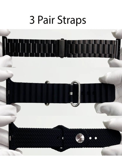 Haino Teko SQ9 AMOLED Display Smart Watch With 3 Pair Straps