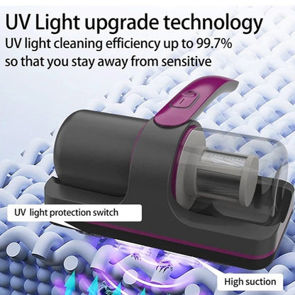 Bed Vacuum Cleaner with UV Light & High Heating - Powerful Suction Dust Remover