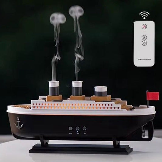 Titanic Humidifier & Diffuser - Multi-Color LED Lights, Dual Mist Modes with Remote Control
