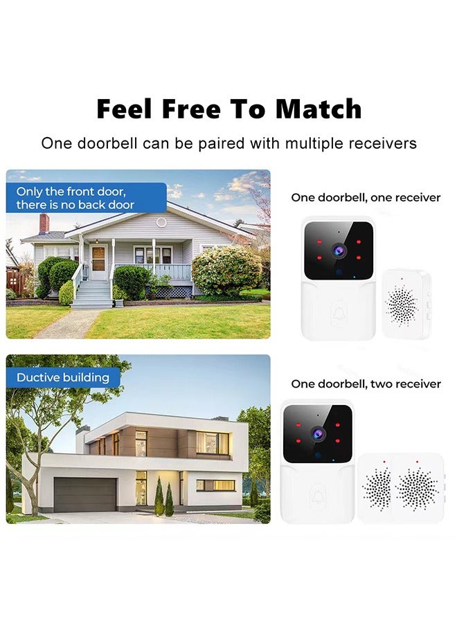 Home Smart Security Doorbell Two-Way Calls Camera - Easy Installation APP Control