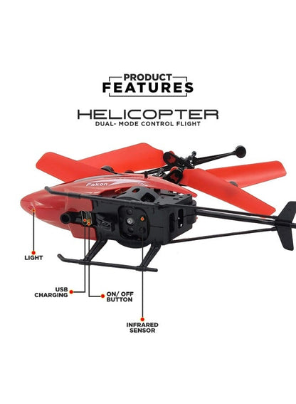 Remote Control & Rechargeable Flying Helicopter with Sensor (Indoor & Outdoor)