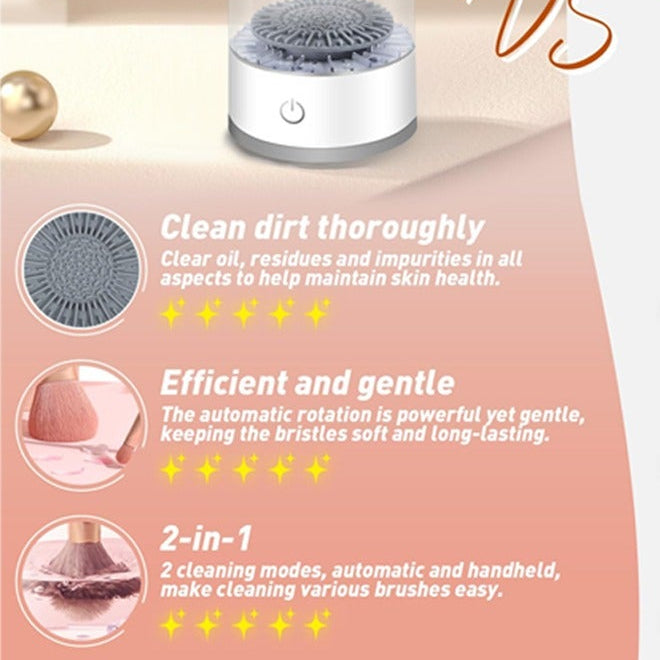 Automatic Cosmetic Brush Cleaner for All Size Makeup Brushes Set