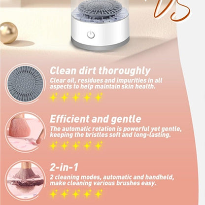 Automatic Cosmetic Brush Cleaner for All Size Makeup Brushes Set