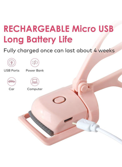 Electric Heating Eyelash Curler With 2 Heating Modes - Suitable For Women's
