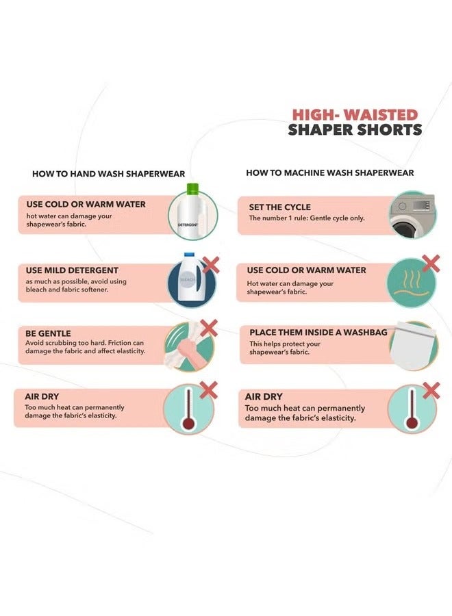 High Waisted Shorts Shapewear for Women - Tummy Control & Thigh Slimming