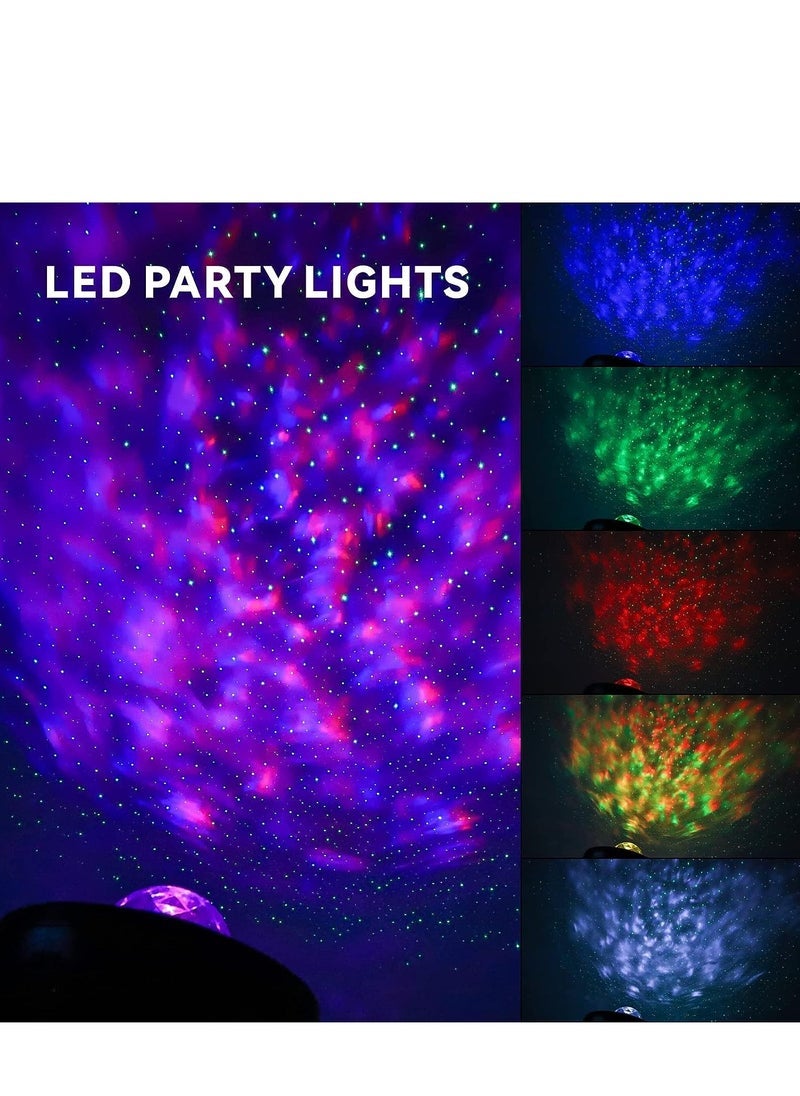 LED Star Rotating Light Projector - Bluetooth Music Speaker, Remote Control & Timer