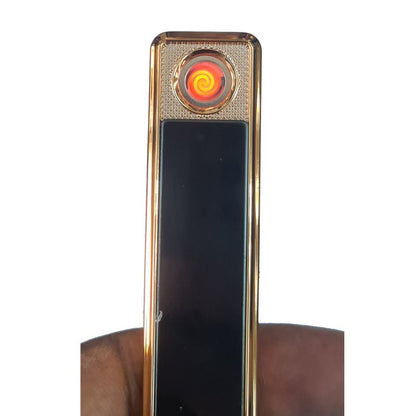 USB Windproof Flameless Rechargeable Electric Slim Lighter - No Fuel