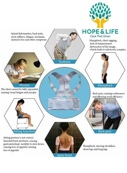 Back Brace Posture Corrector Shoulder-Upper and Lower Back Pain Relief