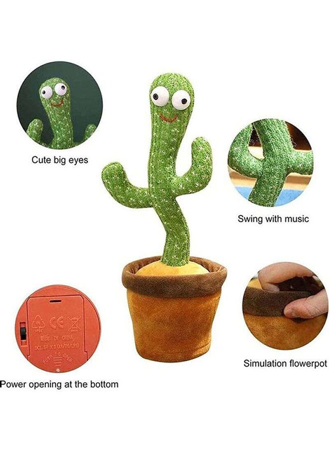 Electric Dancing Plant Cactus Plush Stuffed Toy With Music