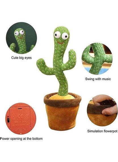 Electric Dancing Plant Cactus Plush Stuffed Toy With Music