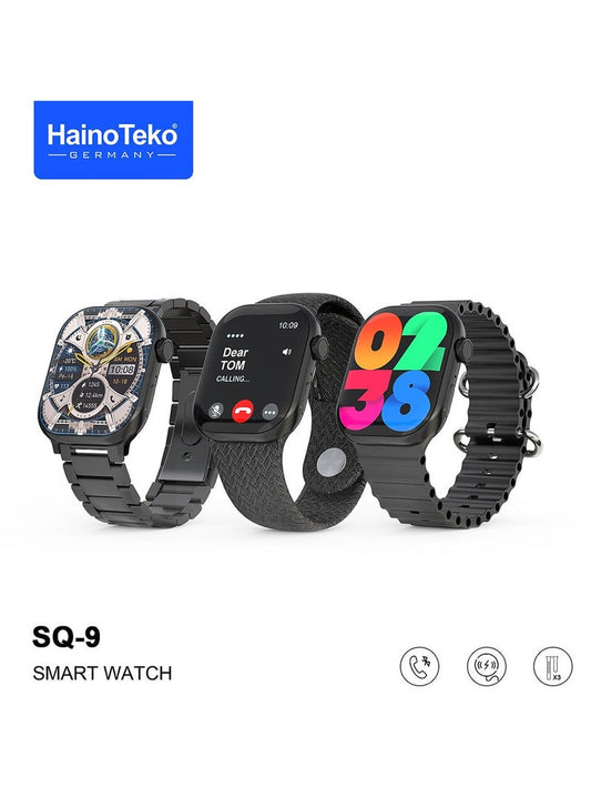 Haino Teko SQ9 AMOLED Display Smart Watch With 3 Pair Straps