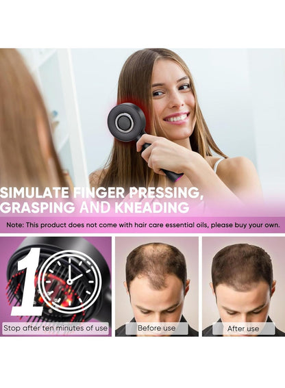 Hair Brush Scalp Oil Applicator-Rechargeable Vibration Massage