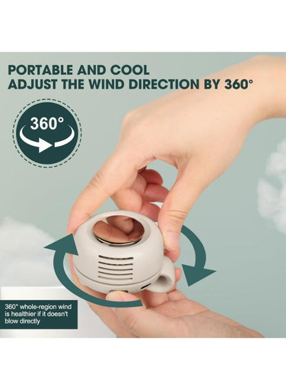 360° Rotatable & Adjustable 3-Speed Suspended Waist Fans - Suitable for Outdoor & Office
