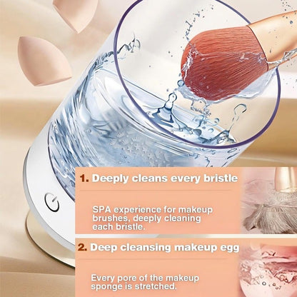 Automatic Cosmetic Brush Cleaner for All Size Makeup Brushes Set
