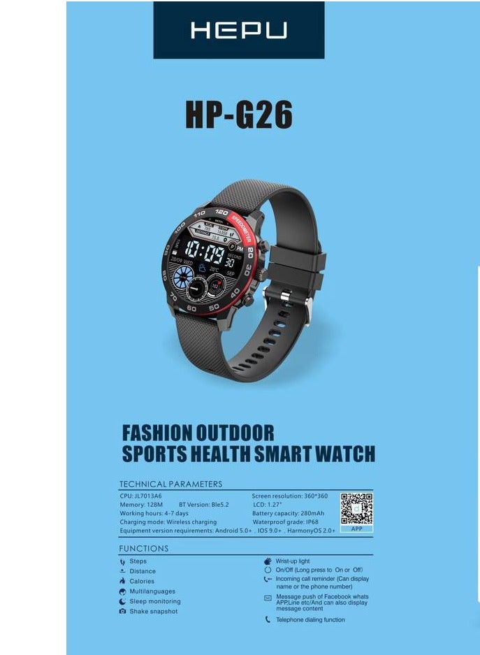 HEPU Digital Smart Watch HP G26