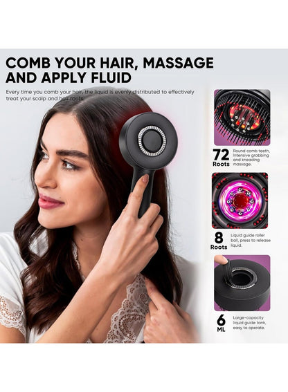 Hair Brush Scalp Oil Applicator-Rechargeable Vibration Massage