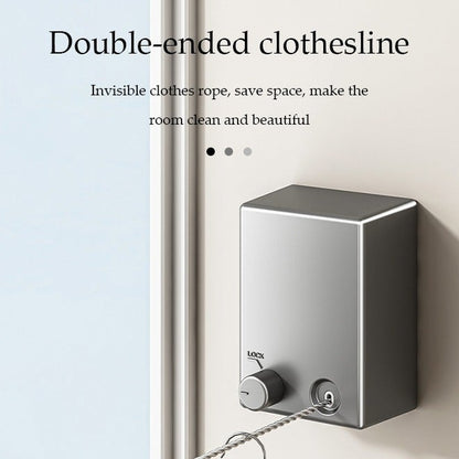 Retractable Clothesline for Indoor-Stainless steel Invisible Wall Hanging Rope