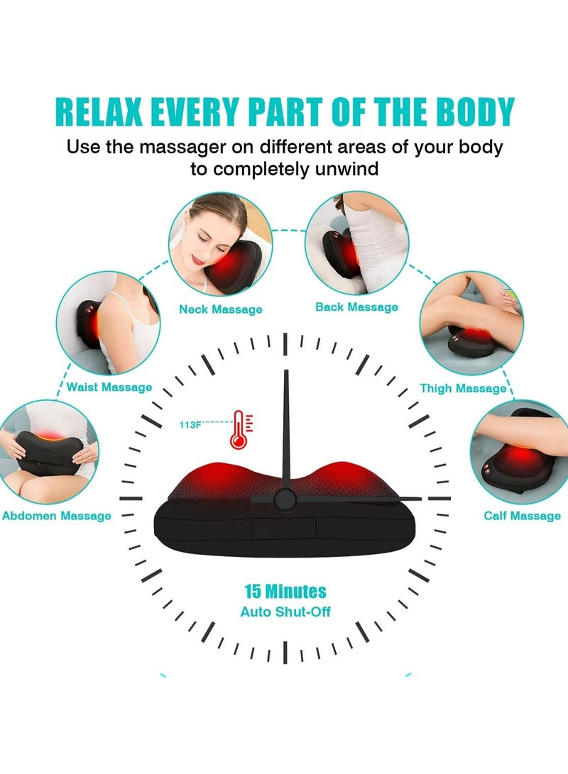 Electric Neck Massage Pillow For Neck , Shoulder , Back & Legs - Muscle Pain Relief