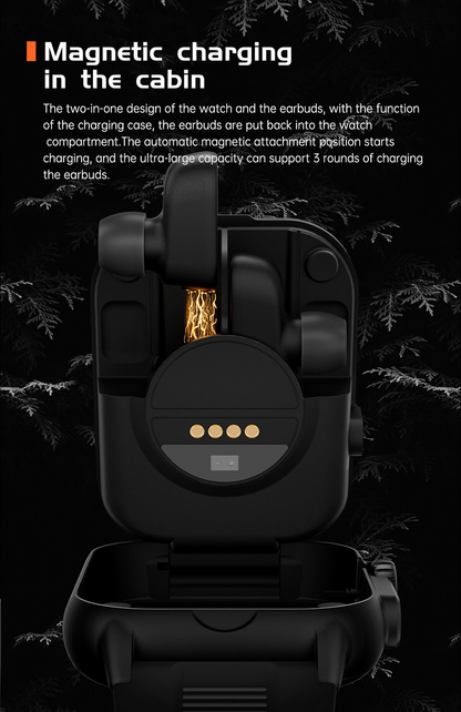 HEPU 2 in 1 Digital Smart Watch HP G32 (With Earbuds)