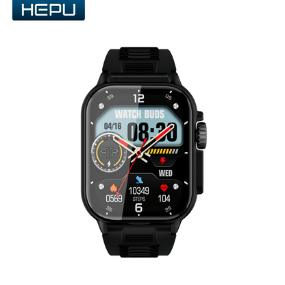 HEPU 2 in 1 Digital Smart Watch HP G32 (With Earbuds)
