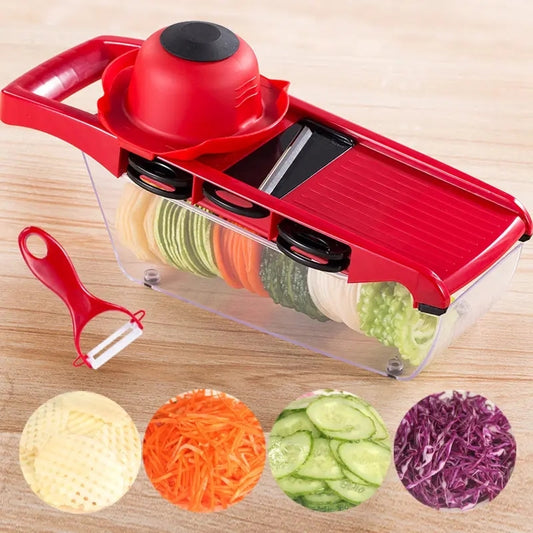 6 in 1 Multifunctional Mandoline Vegetable Cutter and Shredder