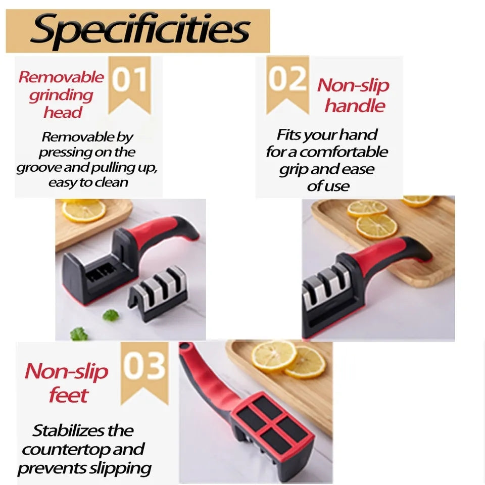 HomeEdge 4-in-1 Manual Knife Sharpener