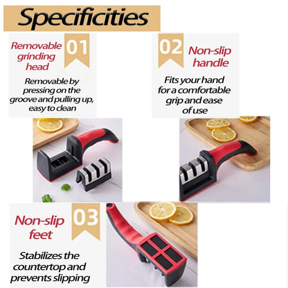 HomeEdge 4-in-1 Manual Knife Sharpener