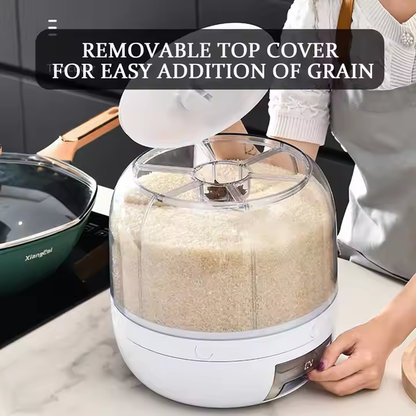 6-Grid Rotating Food Storage Container Moisture-Proof