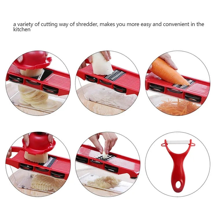6 in 1 Multifunctional Mandoline Vegetable Cutter and Shredder