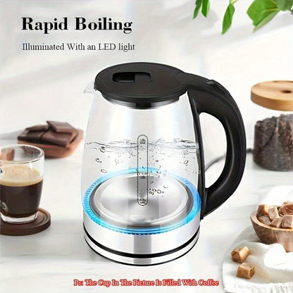 2.0L Glass Electric Kettle with Stainless Steel Base