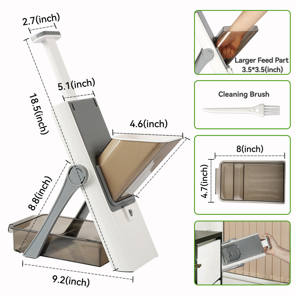 Multifunctional 3-in-1 Veggie Cutter, Slicer and Chopper