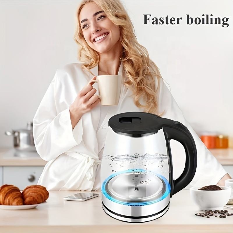 2.0L Glass Electric Kettle with Stainless Steel Base