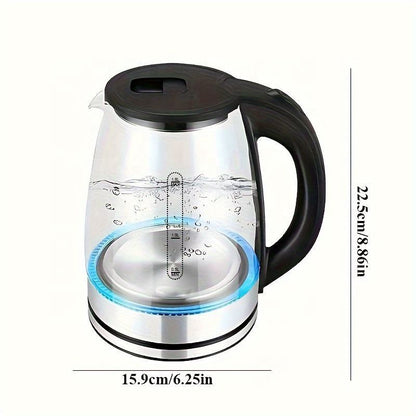 2.0L Glass Electric Kettle with Stainless Steel Base