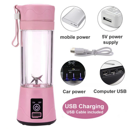 Portable Rechargeable Mini Electric Juicer - Smoothie Ice Maker